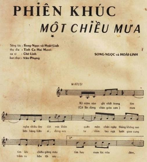 Sheet nhạc Phiên Khúc Chiều Mưa